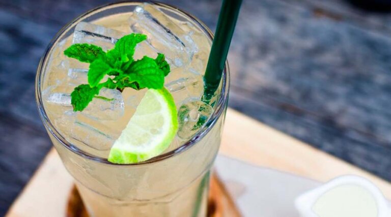 Depura tu organismo y baja de peso con agua de cítricos y hierbabuena